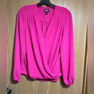 INC International Concepts Fuchsia Blouse